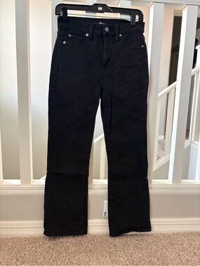7 For All Mankind Black Ankle Crop Jeans